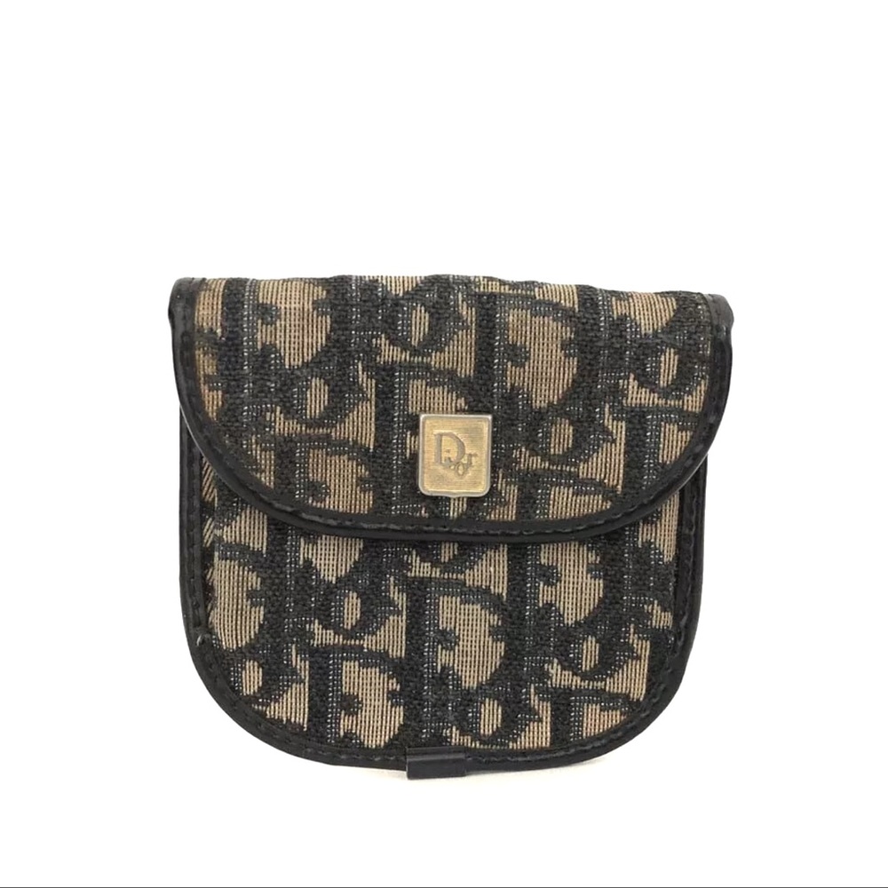 AUTH Authentic Christian Dior Vintage Trotter Canvas Coin Pouch
